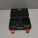 1/4 Inch Drive Impact Socket Set, 83Pcs Socket Wrench Set Metric & SAE from 4-15mm, 5/32-9/16", 6 Point CR-V Deep & Shallow Sockets Kit with 72T Ratchet Handle, E Torx, for Automotive & Home