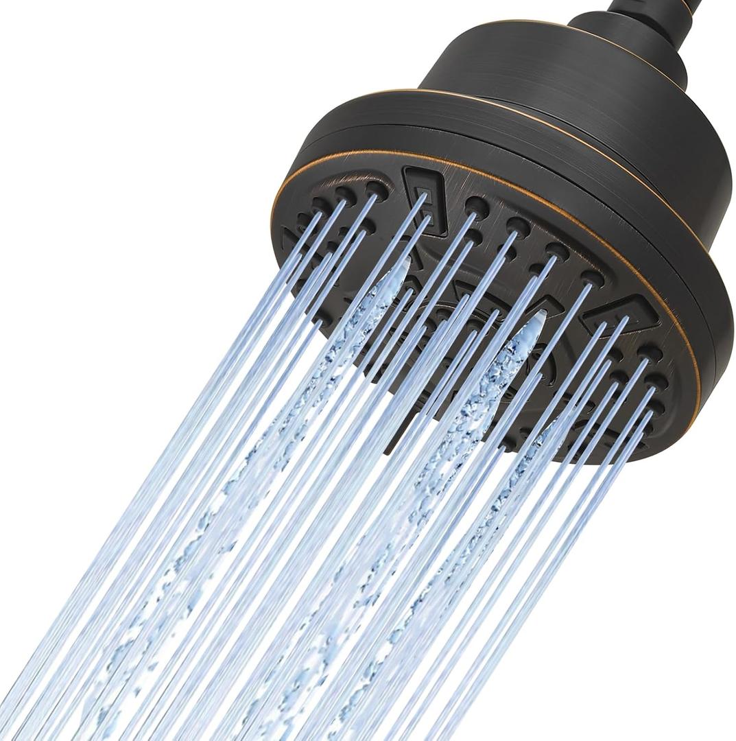 Filtered Shower Head Oil Rubbed Bronze,High Pressure 7 Modes Shower Heads with Filter for Hard Water Replacement Remove Chlorine, ABS