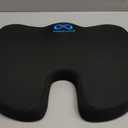 Everlasting Comfort Doctor Recommended Memory Foam Seat Cushion for Office Chairs & Car - Ergonomic Office Desk Accessories - Cushions for Tailbone Pain Relief, Sciatica & Back Support Pillow (Large, 01. Black)