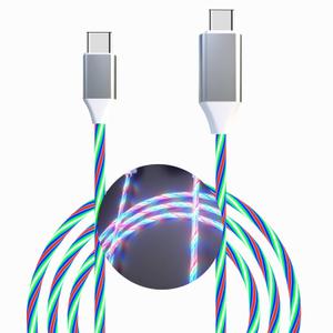 USB C to USB C Cable 3A Light Up C to C Cable LED C to Type C Fast Charging Cord for Samsung Galaxy S23 S22 S21 S20 Ultra, i-Phone 15 Pro Max Plus, iPad mini Pro Air(3.3FT,Colorful)