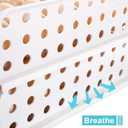 DEAYOU 60 Egg Drawer for Refrigerator, 2-Layer Stackable Egg Holder Storage Container for Countertop, Large Capacity Plastic Fresh Egg Tray Dispenser Organizer Keeper with Handle for Kitchen
