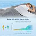 Cozy Bliss Cooling Comforter Queen Size, Cooling Blankets for Hot Sleepers and Night Sweats, Dark Light Gray Summer Comforter for Queen Size Bed, Breathable Soft Lightweight Silk Smooth