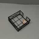 Boston International Wave Design Cocktail Napkin Holder Caddy, Black