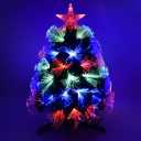 Stcomart Small Pre-lit Artificial Christmas Tree, Fiber Optic Tabletop Xmas Tree