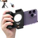 CG-02 Grip Holder for Smartphone Upgraded Phone Camera Grip w Remote Shutter Handheld Tripod Mount Fill Light Handheld Photography Accessories Compatible with iPhone 17 16 15 14 Pro Max etc