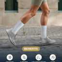 Pembrook Premium Diabetic Compression Crew Socks for Women - Running Socks, Short Compression Socks for Women - 2 Pairs (Large)