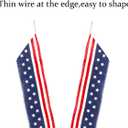 2 Pack 4th of July Decor Bow for Wreath,Red White Blue Stripe Stars Tree Topper Bows for Patriotic,Independence Day,Memorial Day,Veteran's Day,Front Door Indoor Outdoor Decorations