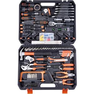 228 Piece Tool Box Kit - Home Repair Tool Set, Basic Household Hand tool kit, Truck Tool Kit Socket Wrench Combination Tool Set for Home with Plastic Toolbox Storage Case, Rv Tool Set