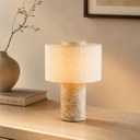 Luxury Marble Table Lamp Rechargeable Touch Lamp, Travertine