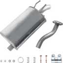 Stainless Steel Rear Exhaust Muffler Compatible With Honda Civic 2012-2015 1.8L, #54882 18307-TR6-A01