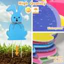 Easter Decorations Outdoor, 6 PCS Easter Bunny Yard Signs with Stakes, Happy Spring Yard Lawn Decor, Spring Props Party Supplies