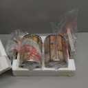 2 Pack 1 Light Crystal Wall Sconce Brushed Nickel Finish Modern Concise Style