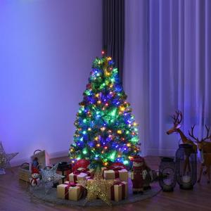 4Ft Pre-Lit Artificial Christmas Tree Hinged 100 LED Lights