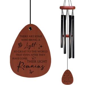Memorial Gifts Wind Chimes, Memorial Wind Chimes for Loss of Mom Dad Friends, in Memory of WindChimes for Outside, Their Light Remains Sympathy Gifts for Loss of Loved One 26" Inches