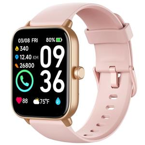 Woneligo Smart Watch for Women,Fitness Watch(Answer/Make Call),Alexa Built-in, [24H Heart Rate Sleep Blood Oxygen Monitor],5ATM Waterproof,100 Sports Modes Step Calorie Watches for iOS&Android Phones