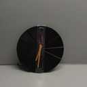 Driini Staircase Modern Wall Clock - Unique 10.5 in. Frameless Concrete Design - Contemporary, Minimalist Decor; No Numbers - Silent Battery Operated Clocks with Decorative Wooden Hands; Black