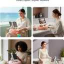 Tablet Pillow Stand, Compatible with 5"-12.9" Kindle, iPad, Phone/Tablet, Google, Samsung, 360 Rotating Phone Holder for Bed, Soft Plush Fabric, Detachable Bowl, Reading and Relaxation on Bed, Pink