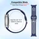No Gap Sport Band Compatible with Samsung Galaxy Watch 8 Band 40mm 44mm/Galaxy Watch 8 Classic 46mm,Soft Silicone Two-tone Breathable Strap Men Women