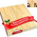 Butcher Block Countertop, Solid Wood Table Top-2ft Unfinished Large Wood Cutting Board, Birch Counter Slab Cut to Size for DIY Desktop/Washer Counter/Kitchen Island/Bakery Worktable 24x25x1.5 in