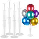 Voircoloria 3 Sets Balloon Stand Kits, Balloon Sticks Holder with Base for Table Graduation Birthday Baby Shower Gender Reveal Party Decorations