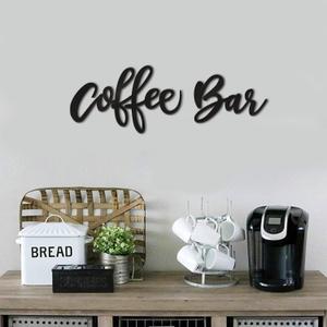 Huray Rayho Wooden Coffee Bar Wall Sign Kitchen Decor Station Letter Sign Art Farmhouse Decoration for Home, Cafe, Tabletop, Breakfast Nook or Restaurants Coffee Lover Gifts