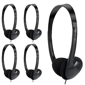 TJZXGUI Kids Headphones Bulk 100 Pack for School Students Children Teen Boys Girls, Wholesale Bulk Headphones for Classroom Earphones (Black)
