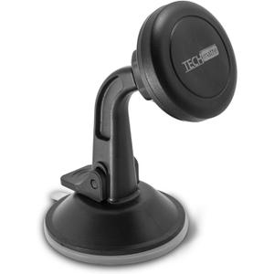 TechMatte Car Phone Mount Magnetic-Dashboard Mounted Car Phone Holder-Universal Smartphone Compatibility with Strong Magnetic Technology (Black), Portable Electronic Device Mount