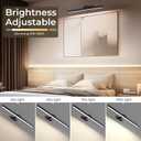 Afyuol Picture Lights for Wall, Battery Operated Picture Light 24in Gallery Light for Paintings CCT Dimmable Recharging Battery Wall Light with Remote Control for Living Room Gallery Dartboard 2PCS, 2PCS24inches