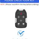Key Fob Cover with Keychain for GMC Terrain Yukon Suburban Tahoe Acadia Sierra Silverado (5-blue)