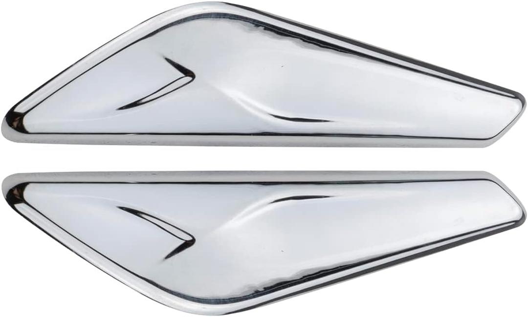 2PCS Front Fender Chrome Finisher Trim Right Left Side Fits X3 F25 X4 F26 2011 2012 2013 2014 2015 2016 2017 Replaces 51117338569 51117338570 (Driver & Right Side)