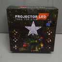 Christmas Tree Topper with 32.8FT Color Light Cord and 6 Projection Modes, Christmas Star Tree Topper Built-in LED Rotating Projector Lights, 3D Glitter Christmas Tree Decorations (Silver)