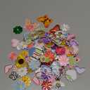 NICEVINYL Random Iron on Patches for Clothing: 120PCS Flower Heart Patch Iron on Cute Butterfly Embroidered Sew Applique Repair Patches for Jeans Jackets Backpacks