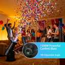 Professional Electric Confetti Machine with LED Lights, 1500W DMX Control Digital Confetti Cannon for Birthday, Weddings, DJ Party, Stage Shows, Concert Event Show, Powerful Output