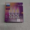 PHILIPS LED 75W BA11 3-Pack Ultra Definition Soft White (2700K) 700 Lumen (6.6W = 75W) Dimmable Clear Flicker-Free Candelabra Light Bulbs Fits E26 or E12 Sockets