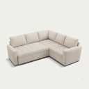 HONBAY Sectional Sleeper Sofa Couch with Pull Out Bed, Convertible L Shaped Couch with Storage, Sleeper Sectional Sofa Bed for Living Room, Beige