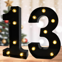 Led Light Up Numbers, 13th Birthday Decorations, Marquee Numbers Lights, Battery Powered Light Up Sign for Sweet 13 Decor Party (White)
