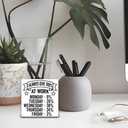 2 x I Always Give 100% At Work Wooden Block Plaque - White Tabletop Sign Decor For Friend Family Coworker - 5"x5" Room Office Home Wood Block - Funny Desk Gifts Favors & Supplies - A16