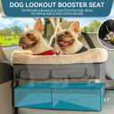Petsfit Dog Car Seat for Medium Dogs or 2 Small Dogs, Upgraded Dog Booster Car Seat for Front and Back Seats with 2 Safety Leashes (Medium, Deep Grey)