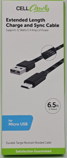 CELL CANDY Extended Lenght Carge and Sync Cable 6,5ft