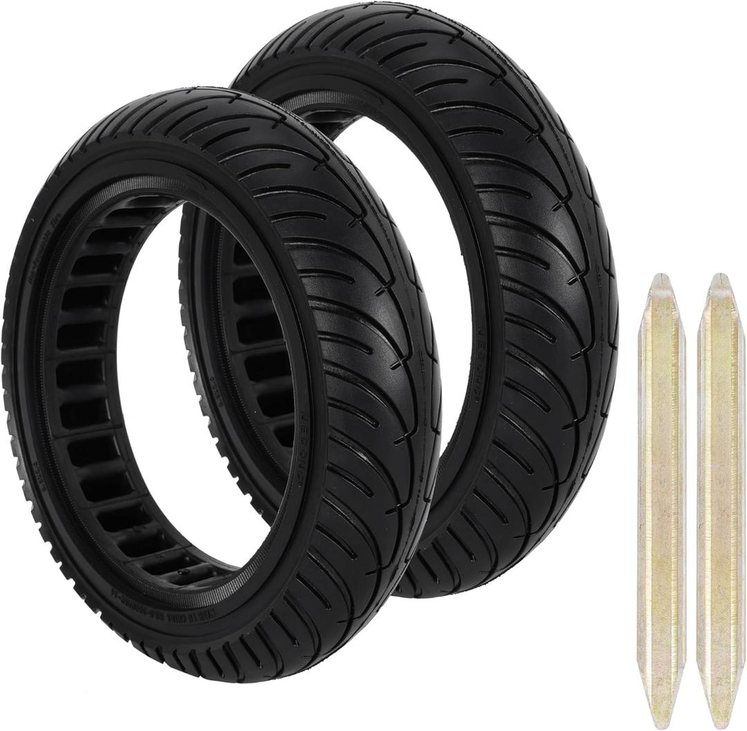 RUTU 8.5x2 Inch Solid Tire for Xiaomi m365 Electric Scooter for m365 pro/gotrax gxl V2/gotrax XR, 50/75-6.1 Scooter Wheels 8 1/2'' Front or Rear Replacement Solid Tires, Black 2 Pack