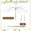 Wedding Clear Bubble Umbrella Bulk 52 Inch Large Dome Rain Windproof Stick Umbrellas,High-Visibility Transparent Rain Umbrellas, Firm and Durable, Easy Operation, Large Clear Umbrella for Wedding Bride Groom Photography Golf Outdoor Parties