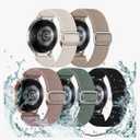 5 Pack Stretchy Bands Compatible with Samsung Galaxy Watch 7 6 5 4 FE Band 40mm 44mm 45mm/Watch 6 4 Classic 4 42mm 46mm 43mm 47mm/Active 2, 20mm Water-Resistant Elastic Nylon Sport Strap