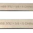 Set of 2 HSS Blades 3/32" x 5/8" x 5" for Lathe Parting Cut Off Blade