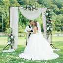Backdrop Stand 10x7.5ft (WxH), Photo Back Drop Stand for Party, Heavy Duty Background Stand Kit with 6 Clamps and 2 Sandbags