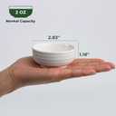 2.3 oz Mini Bowls, Set of 6 Small Bowls for Sauces Dippings Charcuterie Snacks Condiments, White