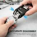 Watch Bracelet Removal Tool, 2 Colors (Silver/Black) Optional, Fits 12MM-25MM Straps, Portable & Compact Watch Tool Kit, Prevents Scratches On Luxury Watches, DIY Watch Band Replacement For Home & Business Use(Black)
