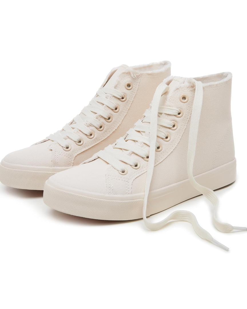 hash bubbie Unisex Canvas High top Sneakers Women's Classic Fashion High Tops Canvas Shoes Casual Tennis Shoes for Women 9.5