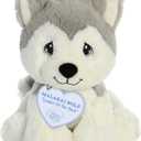 Aurora Inspirational Precious Moments Malakai Wolf Stuffed Animal - Cherished Memories - Enduring Comfort - Gray 8.5 Inches
