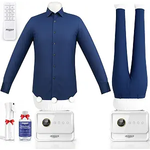 Airoflux Automatic Ironing Machine, Portable Hands-Free Wrinkle Remover with Remote Control for Shirts & Pants, Gentle on All Fabrics, Ironing Machine Perfect for Apartments, Travel & Small Spaces