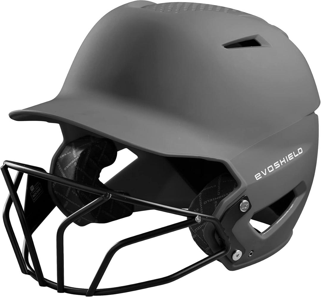 EvoShield XVT Batting Helmet with Facemask (Charcoal), Size Large/X-Large
